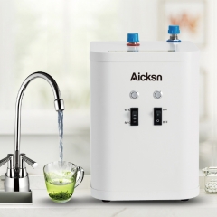 Instant hot drink machine without water tank under the sink